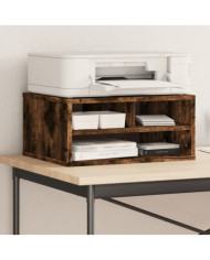 Support d'imprimante chêne fumé 49x40x22,5 cm bois d'ingénierie | Mobilier & Déco