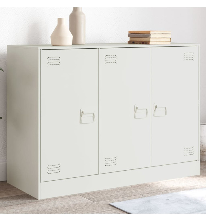 Buffet blanc 99x39x73 cm acier | Mobilier & Déco