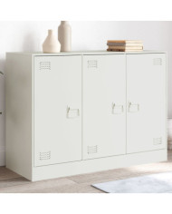 Buffet blanc 99x39x73 cm acier | Mobilier & Déco