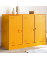Buffet jaune moutarde 99x39x73 cm acier | Mobilier & Déco