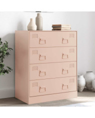 Buffet rose 67x39x83 cm acier | Mobilier & Déco