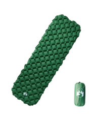 Matelas de camping gonflable 1 personne vert 190x58x6 cm | Mobilier & Déco