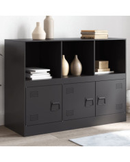 Buffet noir 99x39x73 cm acier | Mobilier & Déco
