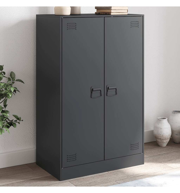 Buffet anthracite 67x39x107 cm acier | Mobilier & Déco