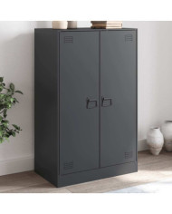 Buffet anthracite 67x39x107 cm acier | Mobilier & Déco