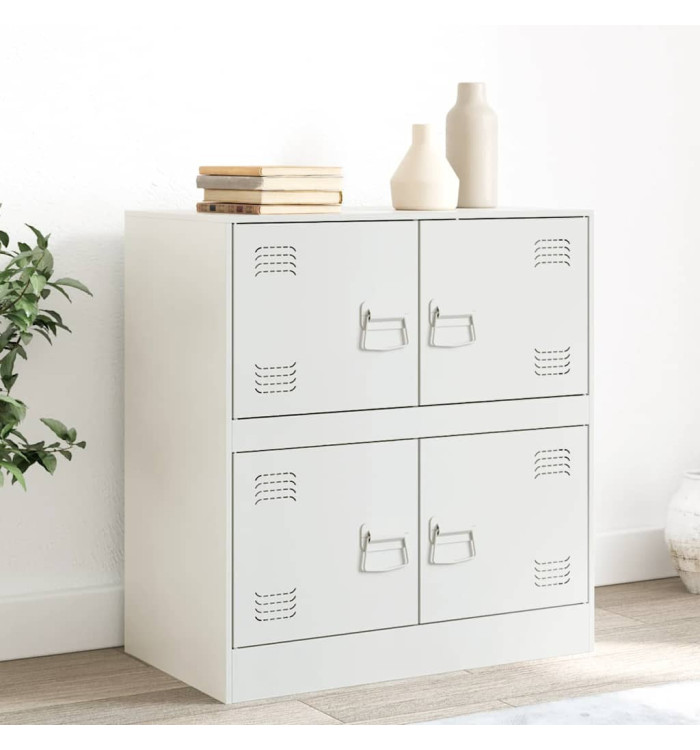 Buffet blanc 67x39x73 cm acier | Mobilier & Déco