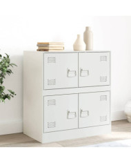 Buffet blanc 67x39x73 cm acier | Mobilier & Déco