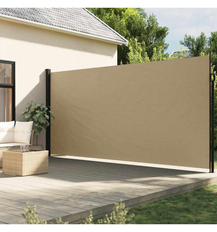 Auvent latéral rétractable beige 200x500 cm | Mobilier & Déco
