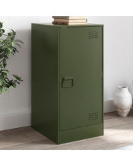 Buffet vert olive 34,5x39x73 cm acier | Mobilier & Déco
