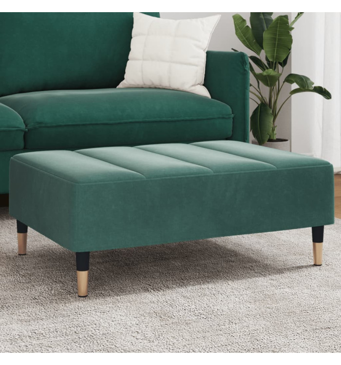 Repose-pied vert foncé 77x55x31 cm velours | Mobilier & Déco