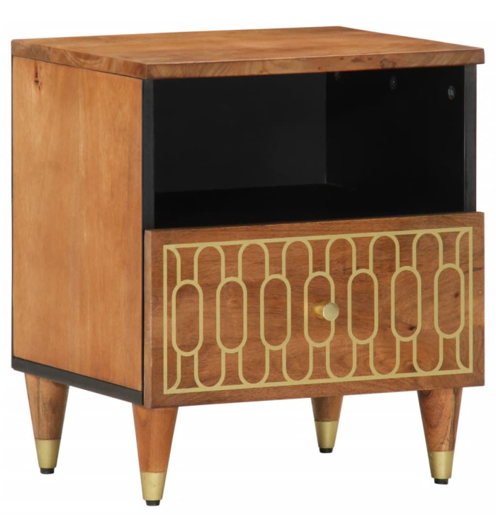 Table de chevet 40x33x46 cm Bois de manguier solide | Mobilier & Déco