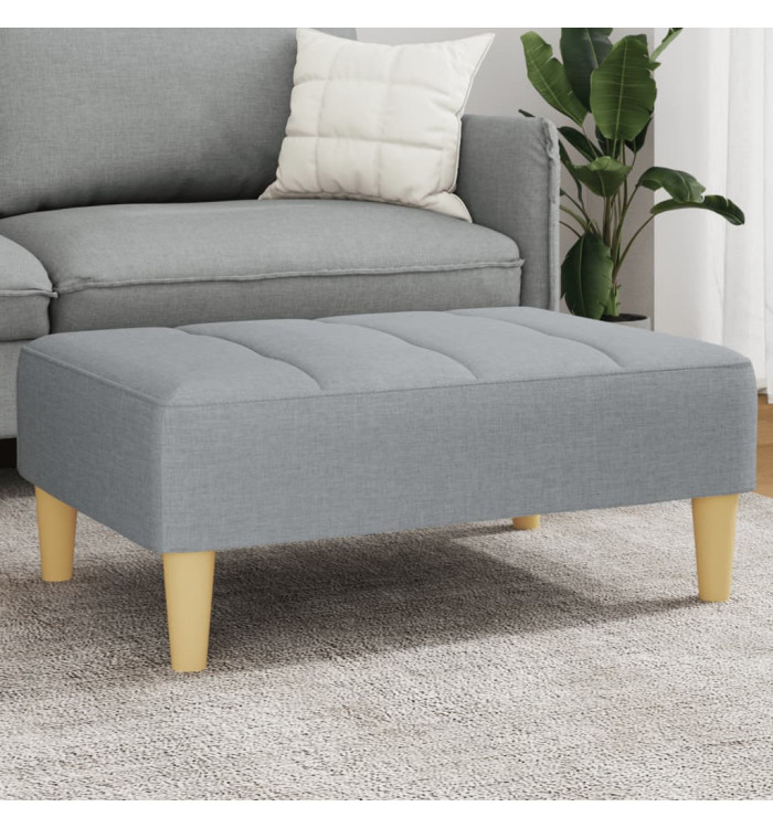 Repose-pied gris clair 77x55x31 cm tissu | Mobilier & Déco