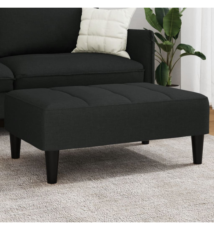 Repose-pied noir 77x55x31 cm velours | Mobilier & Déco