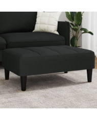 Repose-pied noir 77x55x31 cm velours | Mobilier & Déco