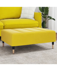 Repose-pied jaune 77x55x31 cm velours | Mobilier & Déco