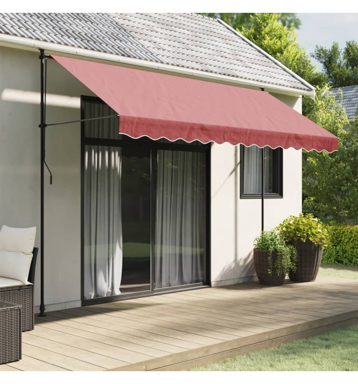 Tissu de remplacement de cantonnière d’auvent rayure bordeaux | Mobilier & Déco
