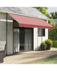 Tissu de remplacement de cantonnière d’auvent rayure bordeaux | Mobilier & Déco