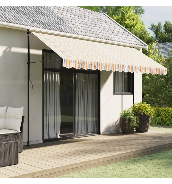 Tissu de remplacement de cantonnière d’auvent multicolore 4 m | Mobilier & Déco