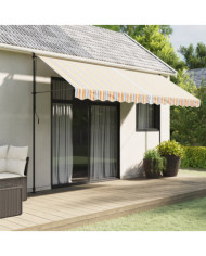 Tissu de remplacement de cantonnière d’auvent multicolore 4 m | Mobilier & Déco