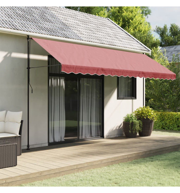 Tissu de remplacement de cantonnière d’auvent rayure bordeaux | Mobilier & Déco