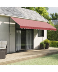 Tissu de remplacement de cantonnière d’auvent rayure bordeaux | Mobilier & Déco