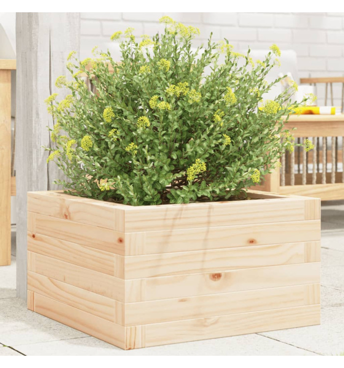 Jardinière 40x40x23 cm bois de pin massif | Mobilier & Déco