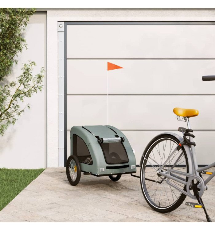 Remorque de vélo pour animaux de compagnie gris | Mobilier & Déco