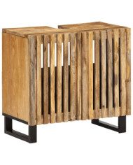 Armoire lavabo de salle de bain 62x34x58cm manguier massif brut | Mobilier & Déco