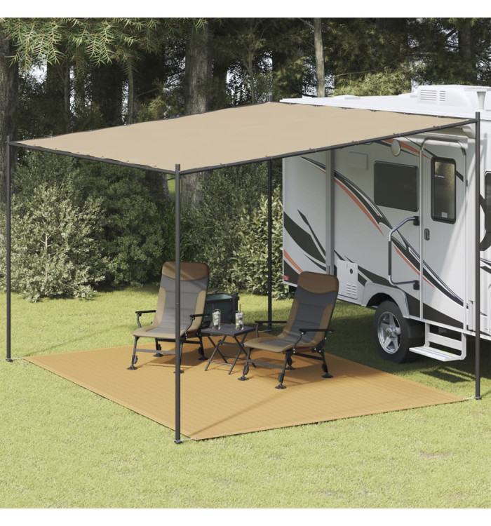 Tapis de tente sable 300x400 cm PEHD | Mobilier & Déco