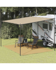 Tapis de tente sable 300x400 cm PEHD | Mobilier & Déco