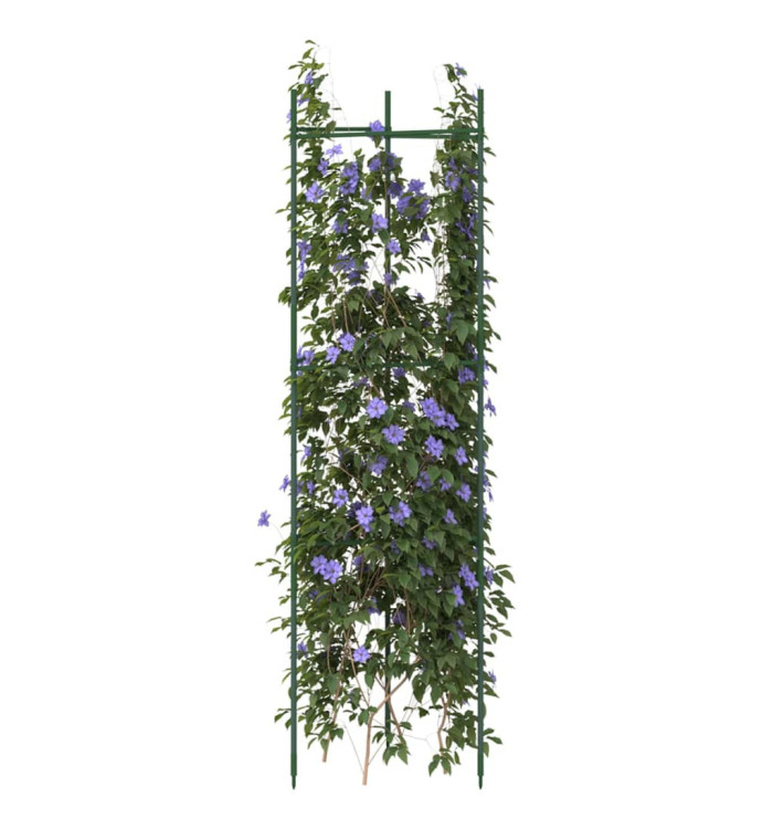 Cage à tomates 2 pcs 116 cm acier et PP | Mobilier & Déco