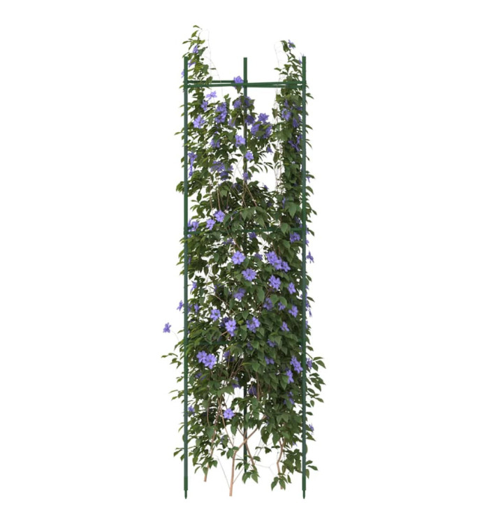 Cages à tomates 8 pcs 116 cm acier et PP | Mobilier & Déco
