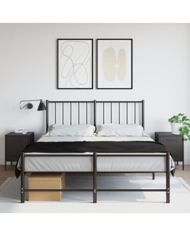 Tables de chevet 2 pcs noir 36x39x50,5 cm acier | Mobilier & Déco