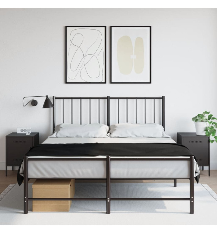 Tables de chevet 2 pcs noir 36x39x50,5 cm acier | Mobilier & Déco