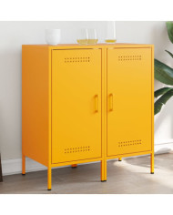 Buffets 2 pcs jaune moutarde 36x39x79 cm acier | Mobilier & Déco