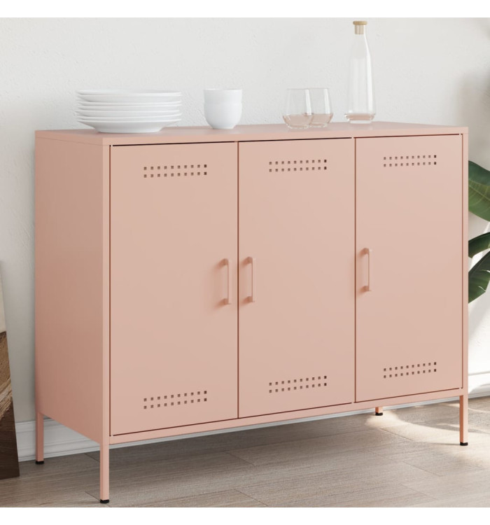 Buffet rose 100,5x39x79 cm acier | Mobilier & Déco