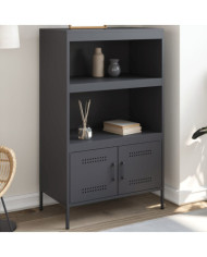 Buffet haut anthracite 68x39x113 cm acier | Mobilier & Déco