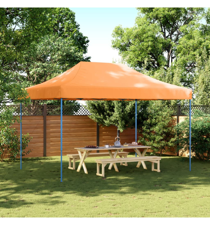 Tente de réception pliable escamotable orange 410x279x315 cm | Mobilier & Déco