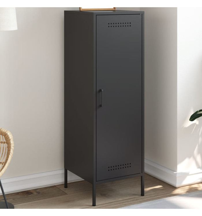 Buffet haut noir 36x39x113 cm acier | Mobilier & Déco