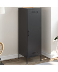 Buffet haut noir 36x39x113 cm acier | Mobilier & Déco