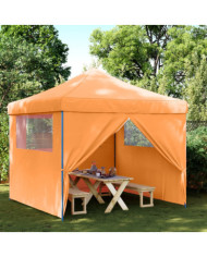 Tente de réception pliable escamotable avec 4 parois latérales | Mobilier & Déco