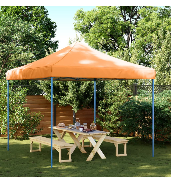 Tente de réception pliable escamotable orange 292x292x315 cm | Mobilier & Déco