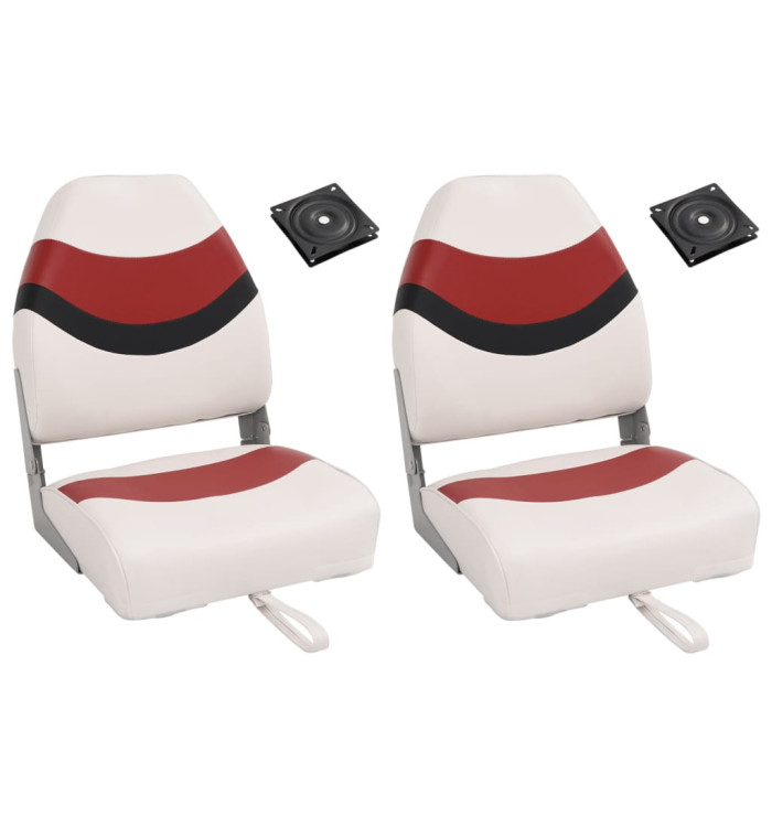 Ensemble de sièges de bateau pliables lot de 4 dossier haut | Mobilier & Déco