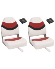 Ensemble de sièges de bateau pliables lot de 4 dossier haut | Mobilier & Déco