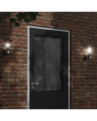 Applique murale d'extérieur avec capteur noir acier inoxydable | Mobilier & Déco