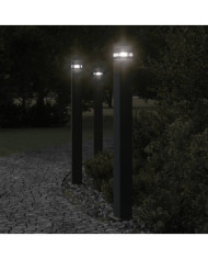 Lampadaires d'extérieur 3 pcs noir 110 cm aluminium | Mobilier & Déco