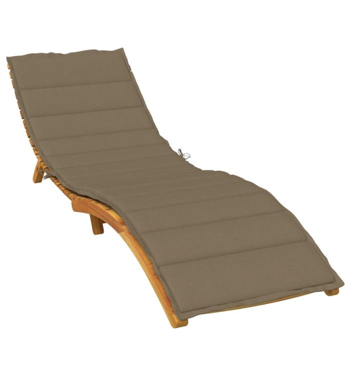 Coussin de chaise longue taupe mélangé 200x60x4 cm tissu | Mobilier & Déco