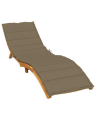Coussin de chaise longue taupe mélangé 200x60x4 cm tissu | Mobilier & Déco