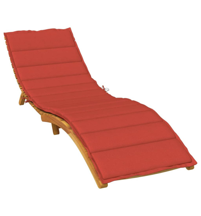 Coussin de chaise longue rouge mélangé 200x60x4 cm tissu | Mobilier & Déco