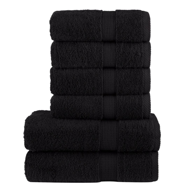 Ensemble de serviettes de qualité supérieure SOLUND 6 pcs noir | Mobilier & Déco